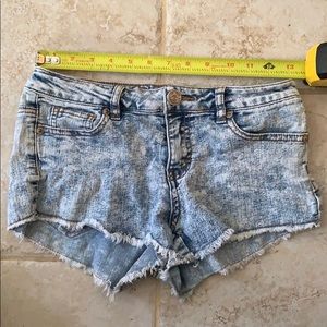Wax jean shorts